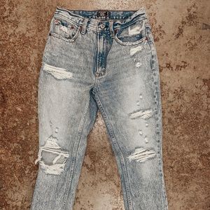 Vintage hand painted denim